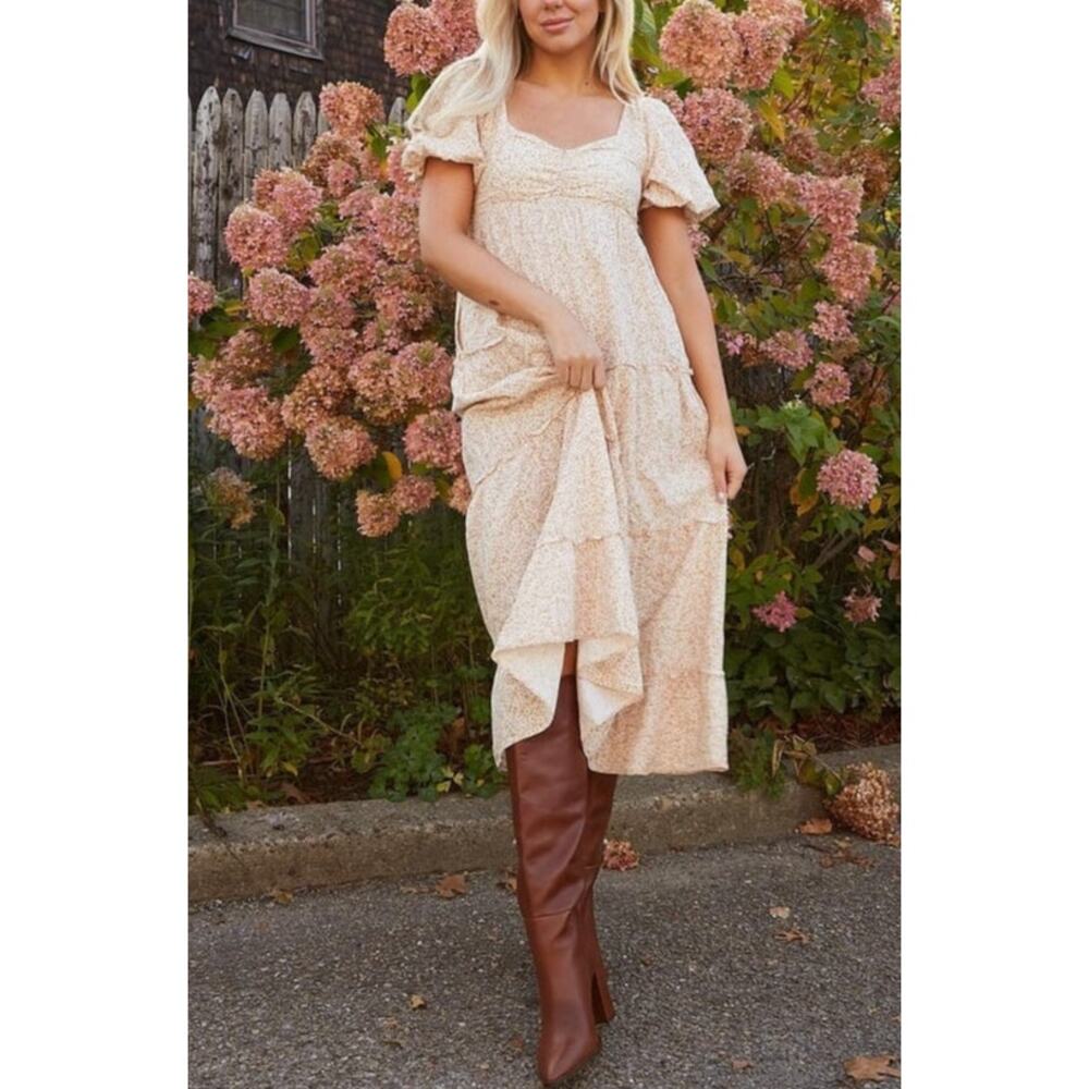 Show Me Your Mumu Odette Midi Dress in Ditsy Daisy XS NWT